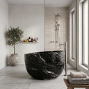 Stone bathtub in titanium black granite - Image 5