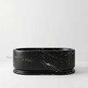 Natural stone bathtub in titanium black granite - Image 4