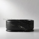 Natural stone bathtub in titanium black granite - Image 2