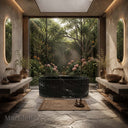 Stone bathtub in Black Storm Granite - Image 1