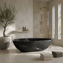 Stone bath in cosmic black granite - Image 1