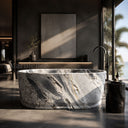 natural stone bath in Valgri white - Image 2