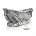 natural stone tub in Valgri white - Image 5