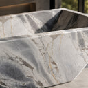 freestanding tub stone in Valgri white - Image 3
