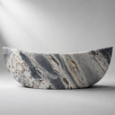 freestanding bathtub stone in Valgri white - Image 1