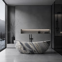freestanding bathtub stone in Valgri white - Image 2