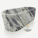 blue marble bathtub in Valgri white - Image 3