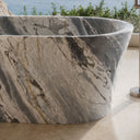 luxury marble bathtub in Valgri white - Image 3
