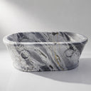 solid marble bathtub in Valgri white - Image 1
