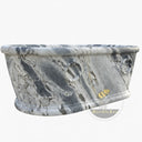 solid marble bathtub in Valgri white - Image 4