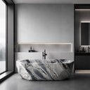 solid stone tub in Valgri white - Image 4