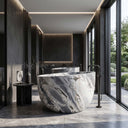 marble soaking tub in Valgri white - Image 2