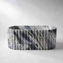 custom marble bathtub in Valgri white - Image 1