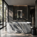 custom marble bathtub in Valgri white - Image 2