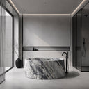 carved stone tub in Valgri white - Image 2