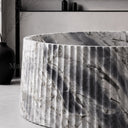 carved stone tub in Valgri white - Image 3