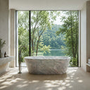 natural stone bath in Verde Rosato Imperiale - Image 2