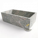 stone freestanding tub in Verde Rosato Imperiale - Image 5