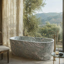 freestanding bathtub stone in Verde Rosato Imperiale - Image 2