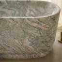 Green marble bathtub in Verde Rosato Imperiale - Image 3