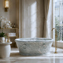 luxury marble bathtub in Verde Rosato Imperiale - Image 2