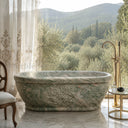 luxury marble bathtub in Verde Rosato Imperiale - Image 6