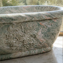 luxury marble bathtub in Verde Rosato Imperiale - Image 5