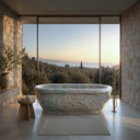 luxury marble bathtub in Verde Rosato Imperiale - Image 7