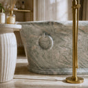 luxury marble bathtub in Verde Rosato Imperiale - Image 8