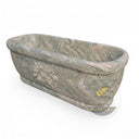 luxury marble bathtub in Verde Rosato Imperiale - Image 11