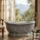 Freestanding marble tub in Verde Rosato Imperiale - Image 2