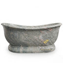 Freestanding marble tub in Verde Rosato Imperiale - Image 4