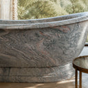 Freestanding marble tub in Verde Rosato Imperiale - Image 3