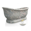 Freestanding marble tub in Verde Rosato Imperiale - Image 5