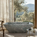 solid stone bathtub in Verde Rosato Imperiale - Image 2
