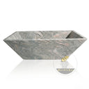 solid stone bathtub in Verde Rosato Imperiale - Image 5