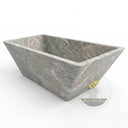 solid stone bathtub in Verde Rosato Imperiale - Image 4
