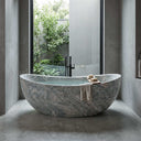 stone bathtub freestanding in Verde Rosato Imperiale - Image 2