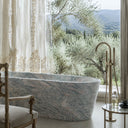 solid marble bathtub in Verde Rosato Imperiale - Image 2