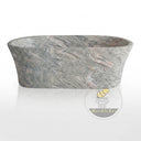 solid stone tub in Verde Rosato Imperiale - Image 5