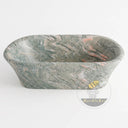 solid stone tub in Verde Rosato Imperiale - Image 4