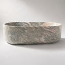 marble soaking tub in Verde Rosato Imperiale - Image 1