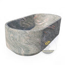 marble soaking tub in Verde Rosato Imperiale - Image 4