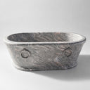 stone soaking tub in Verde Rosato Imperiale - Image 1