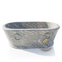 stone soaking tub in Verde Rosato Imperiale - Image 6