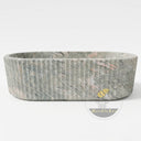 carved stone tub in Verde Rosato Imperiale - Image 5