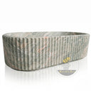 carved stone tub in Verde Rosato Imperiale - Image 4