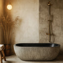 Black Limestone Unique Tub