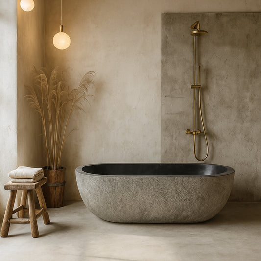 Black Limestone Unique Tub