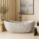 White Carrara Marble Bath